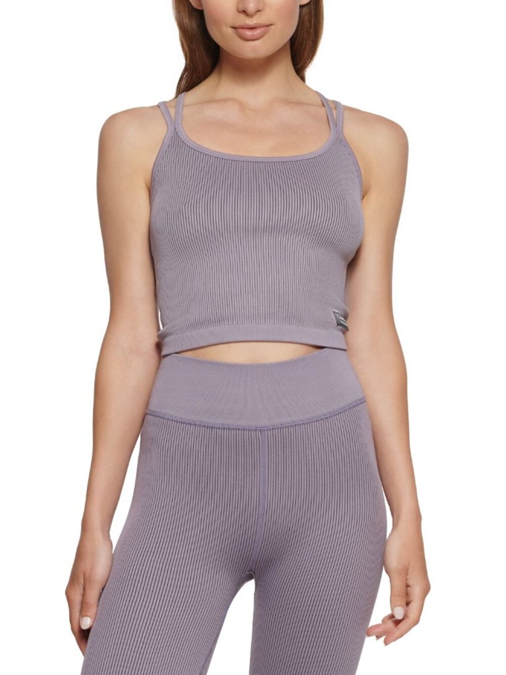 Calvin Klein Womens Performance Strappy Back Cropped Top